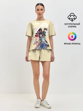 Женская пижама с шортами / KonoSuba девочки вместе