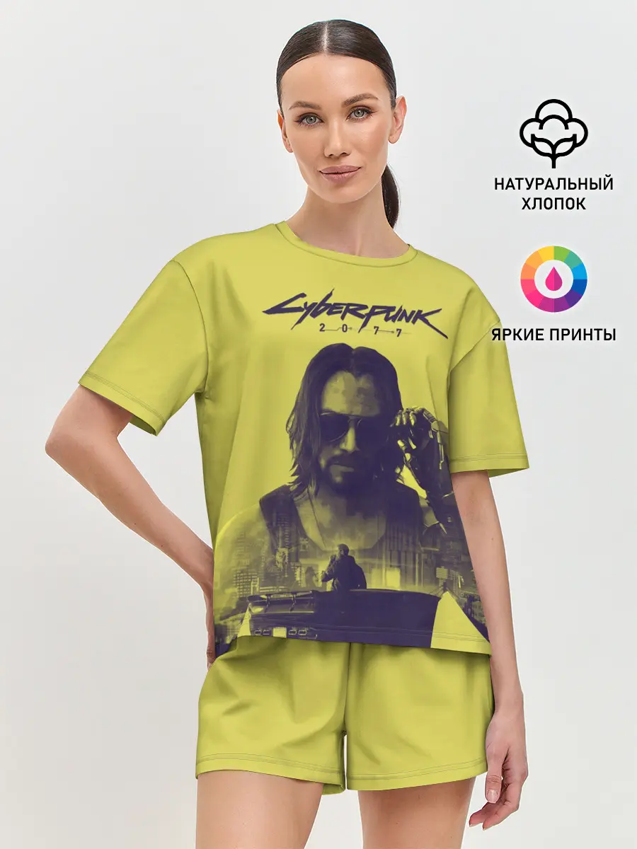 Женская пижама с шортами / Cyberpunk 2077