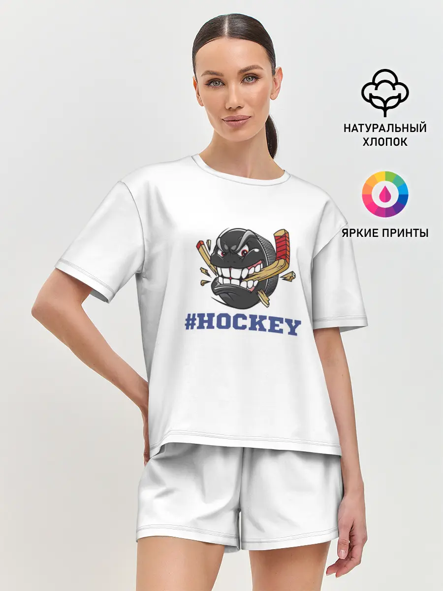 Женская пижама с шортами / Хоккей