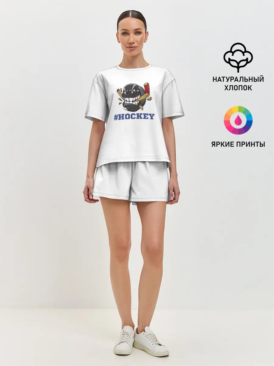 Женская пижама с шортами / Хоккей