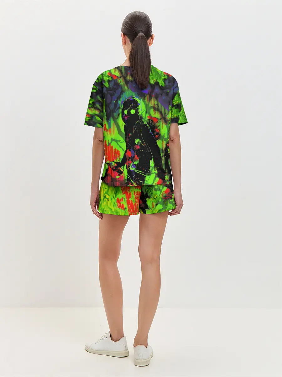 Женская пижама с шортами / Граффити