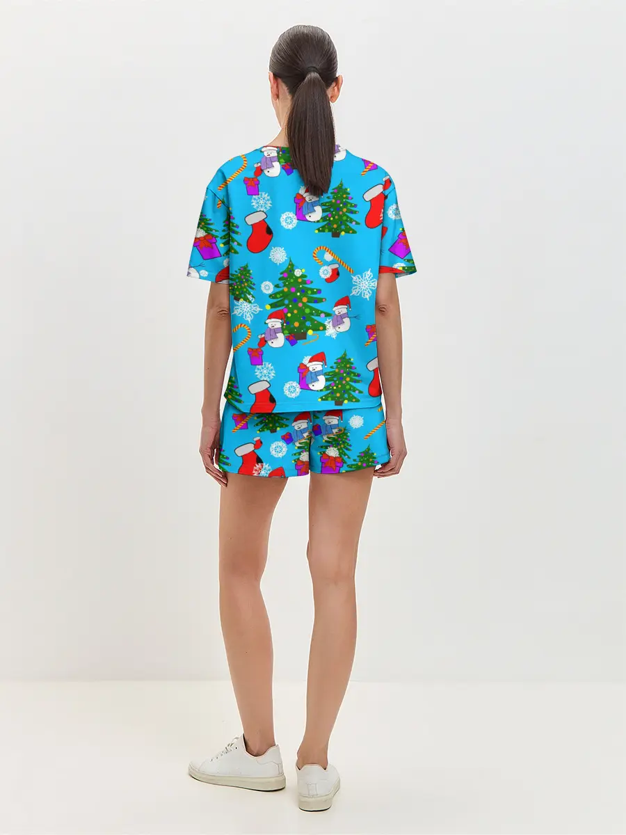 Женская пижама с шортами / Новый год