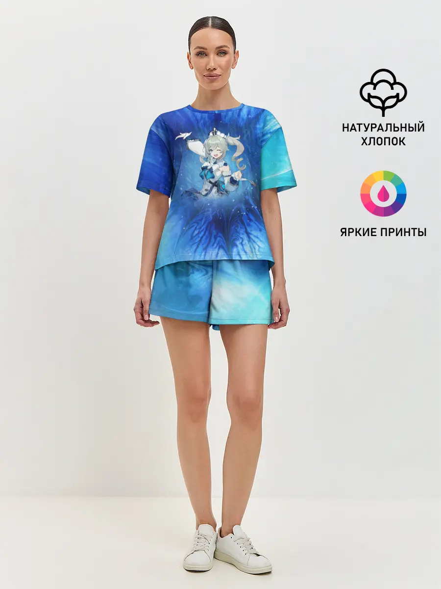 Женская пижама с шортами / Барбара. Genshin Impact