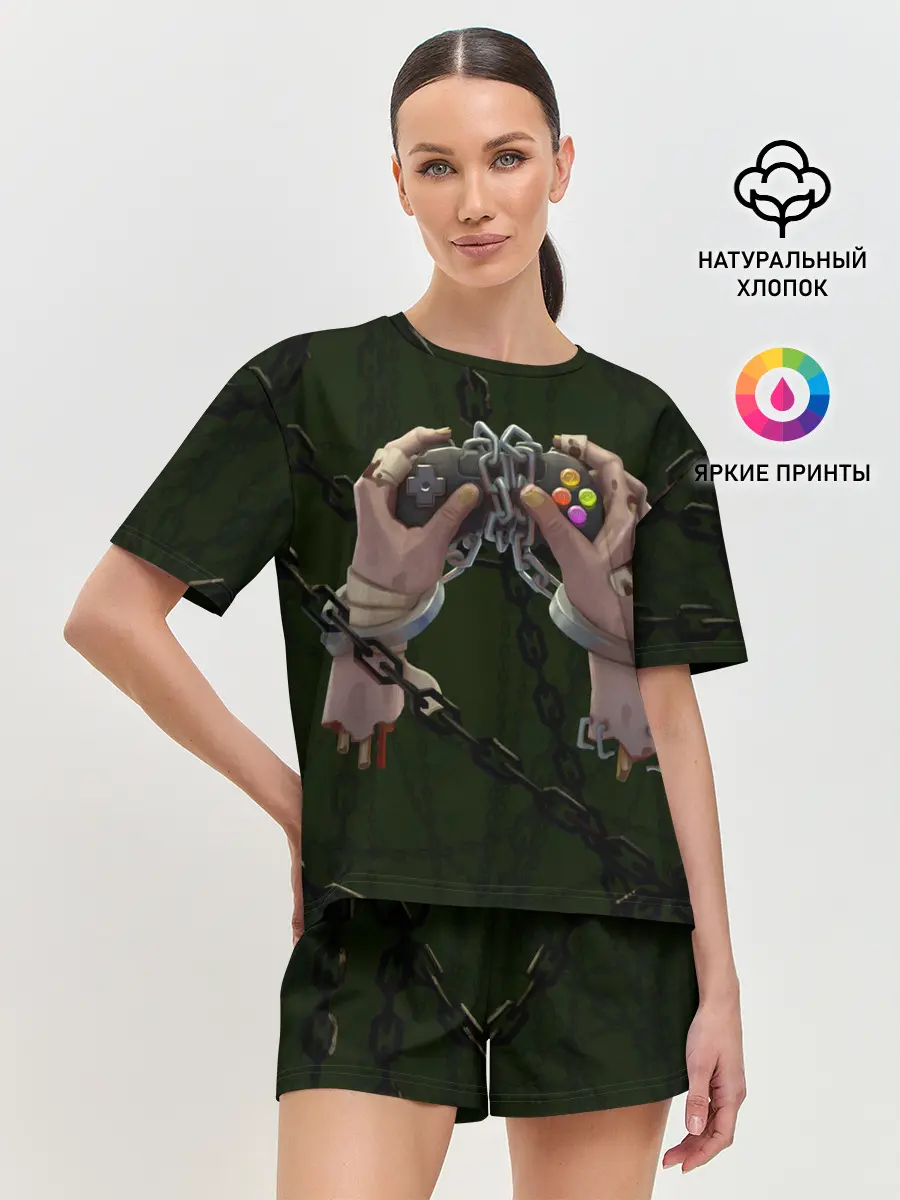 Женская пижама с шортами / Экстремальный гейминг