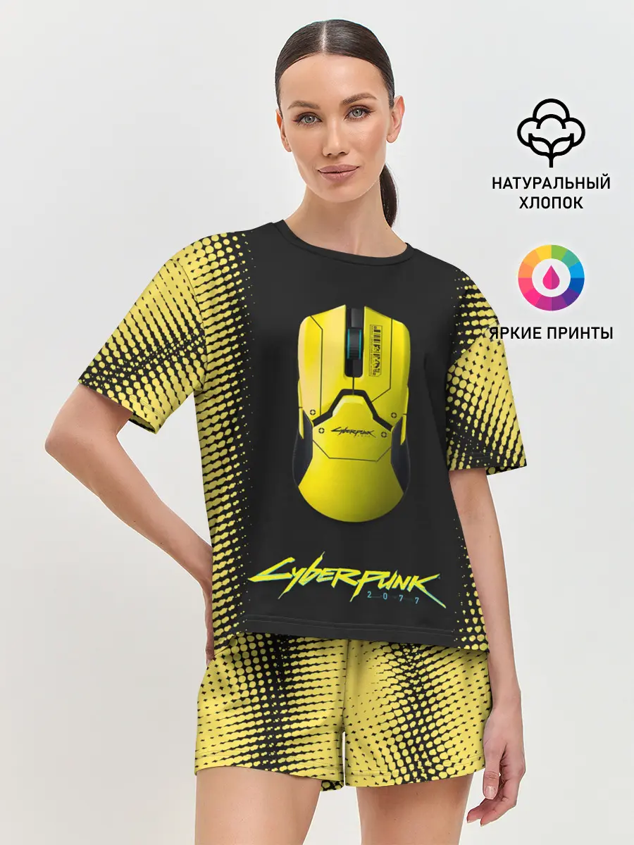 Женская пижама с шортами / cyberpunk 2077