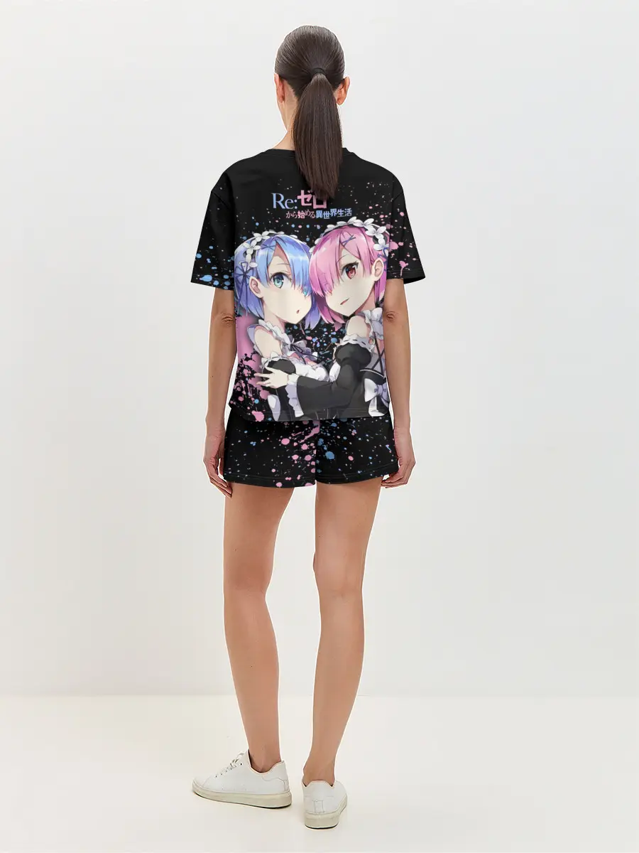 Женская пижама с шортами / Re:Zero, Рам и Рем