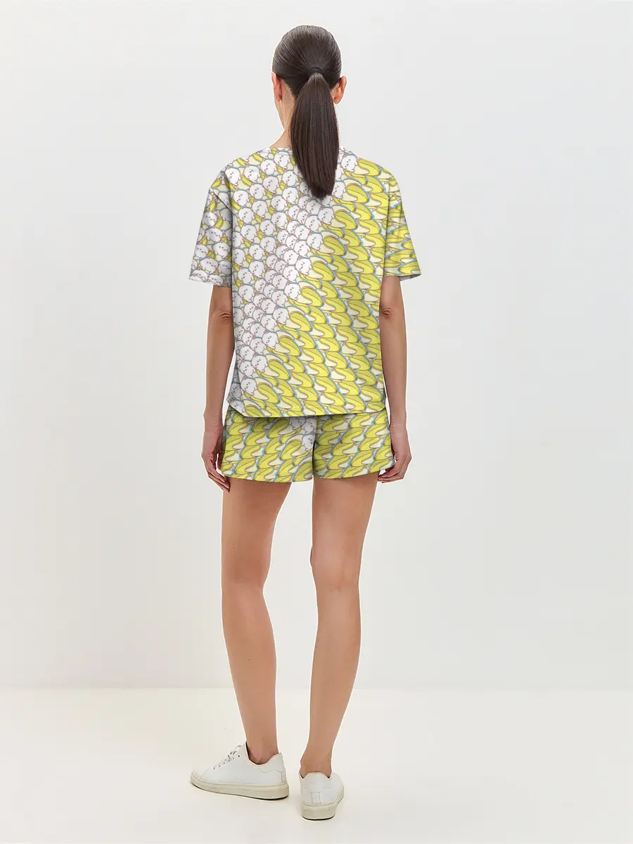 Женская пижама с шортами / Банана-котики
