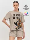 Женская пижама с шортами / Be wild be free
