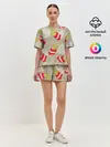 Женская пижама с шортами / Фастфуд - Картошка фри