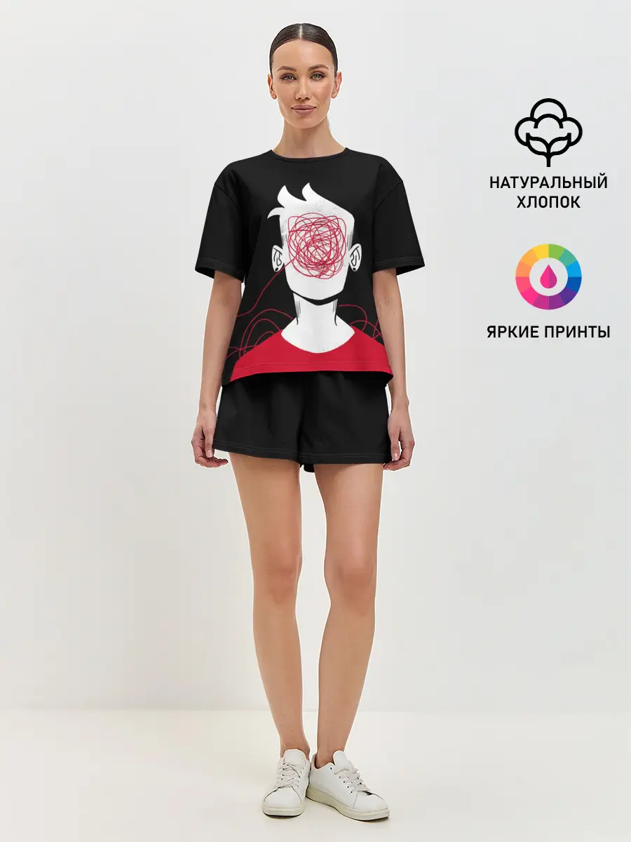 Женская пижама с шортами / парень