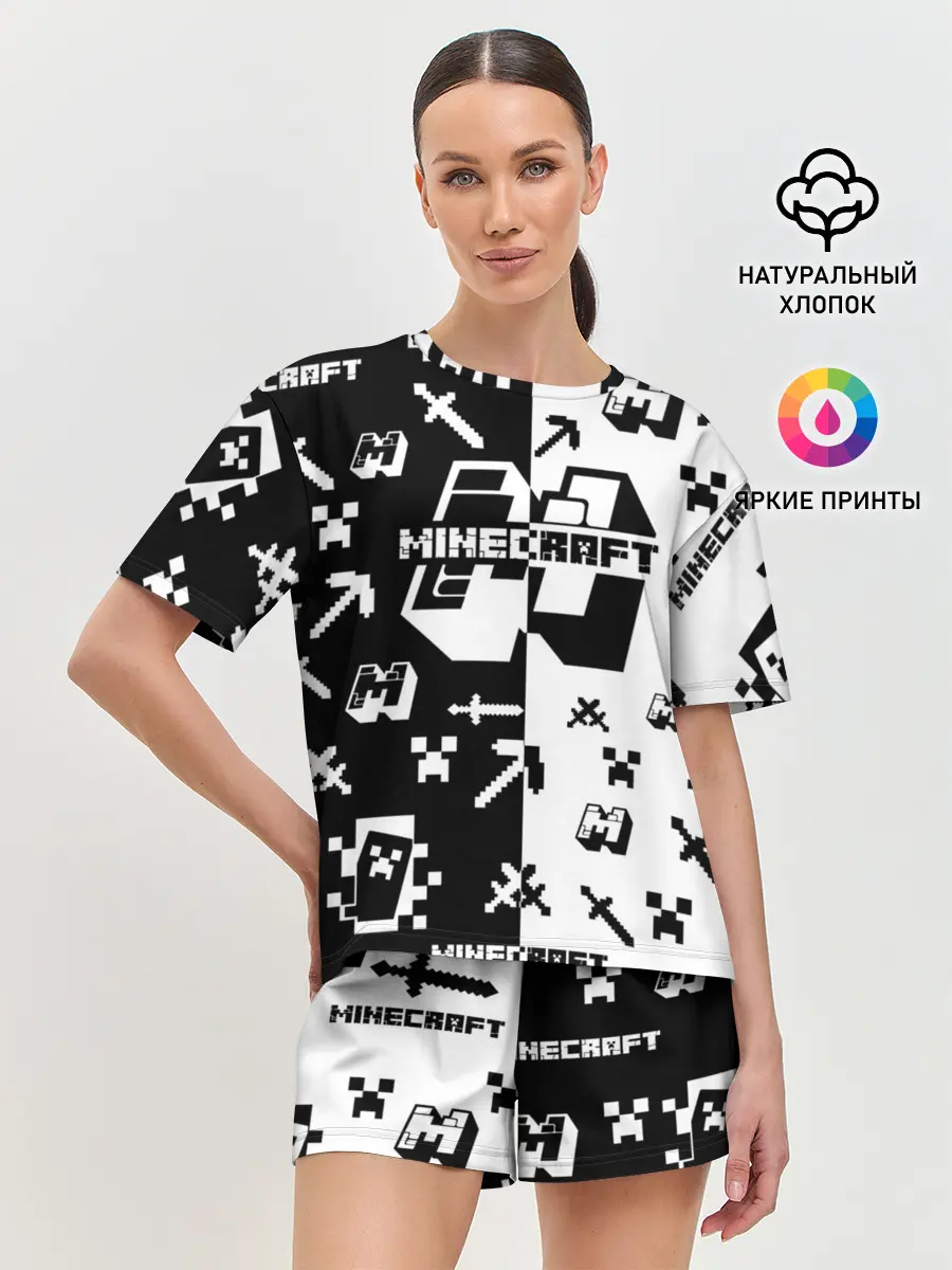 Женская пижама с шортами / Minecraft
