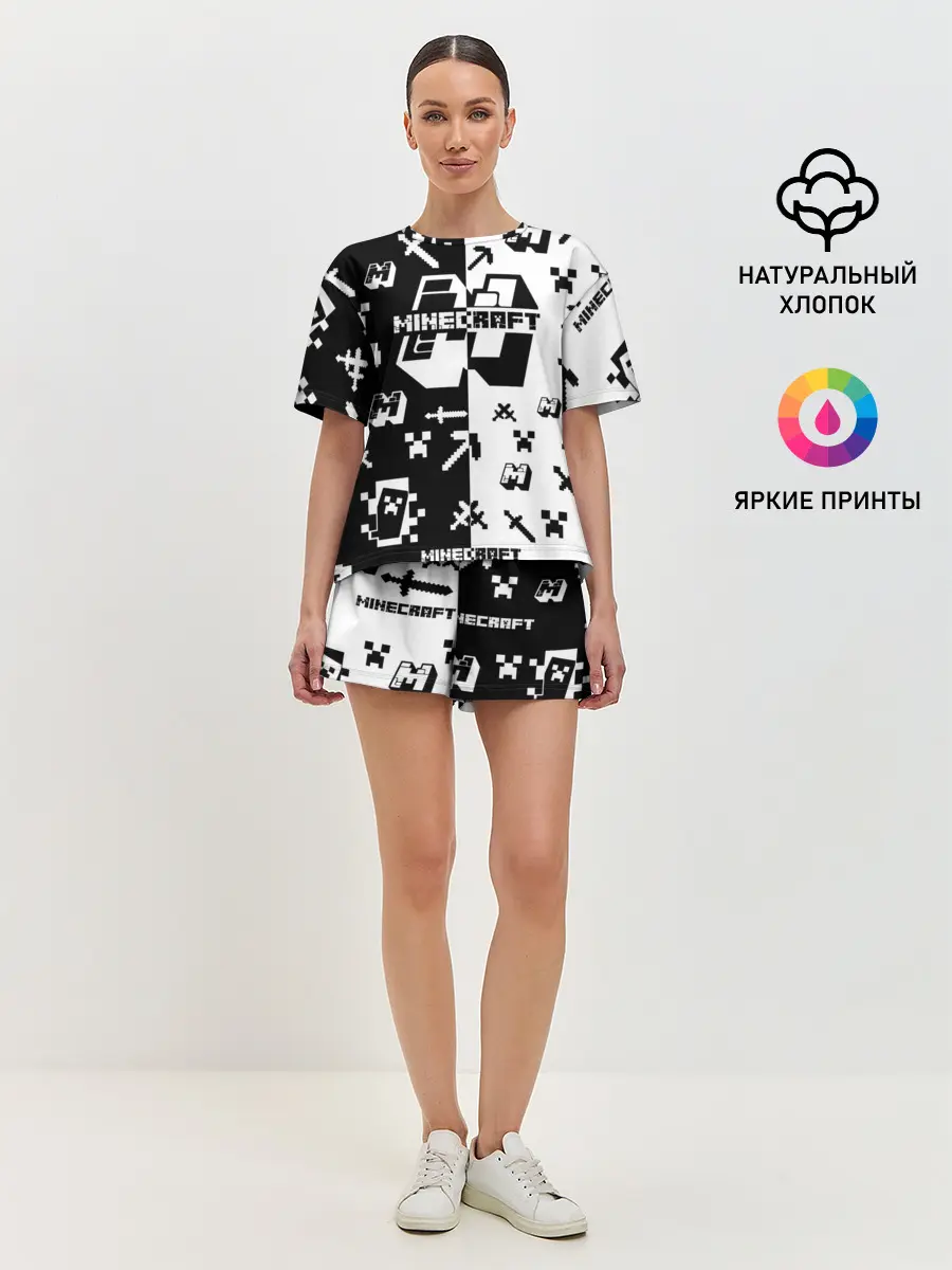 Женская пижама с шортами / Minecraft