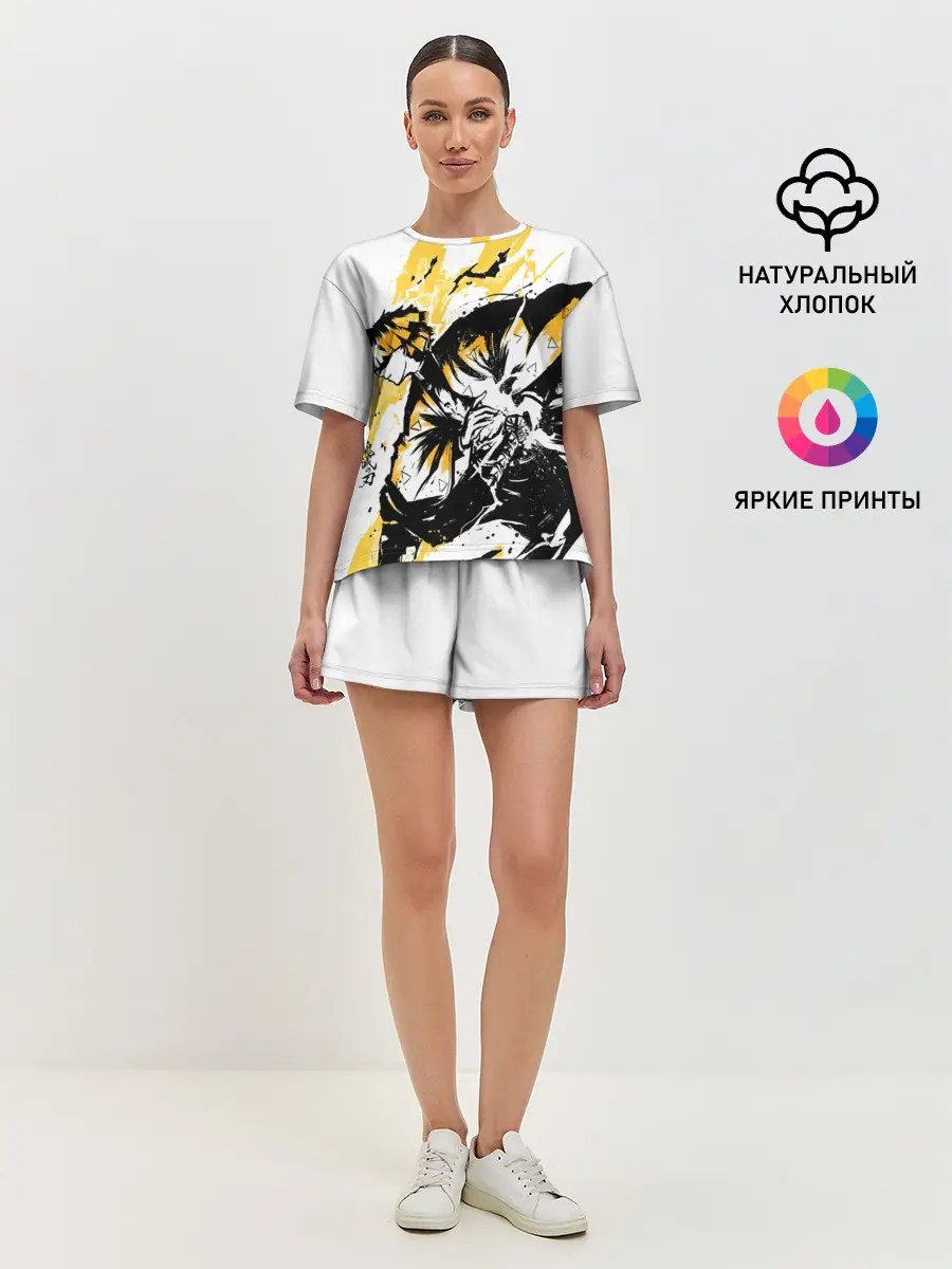 Женская пижама с шортами / Zenitsu Зеницу Клинок