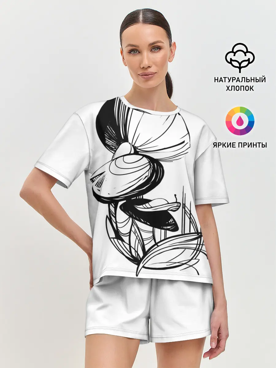 Женская пижама с шортами / Груздь