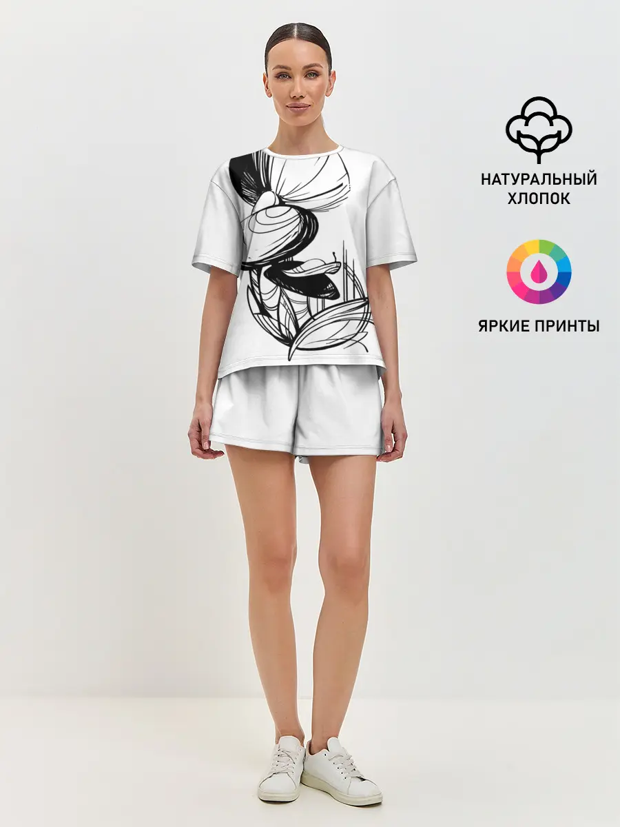 Женская пижама с шортами / Груздь