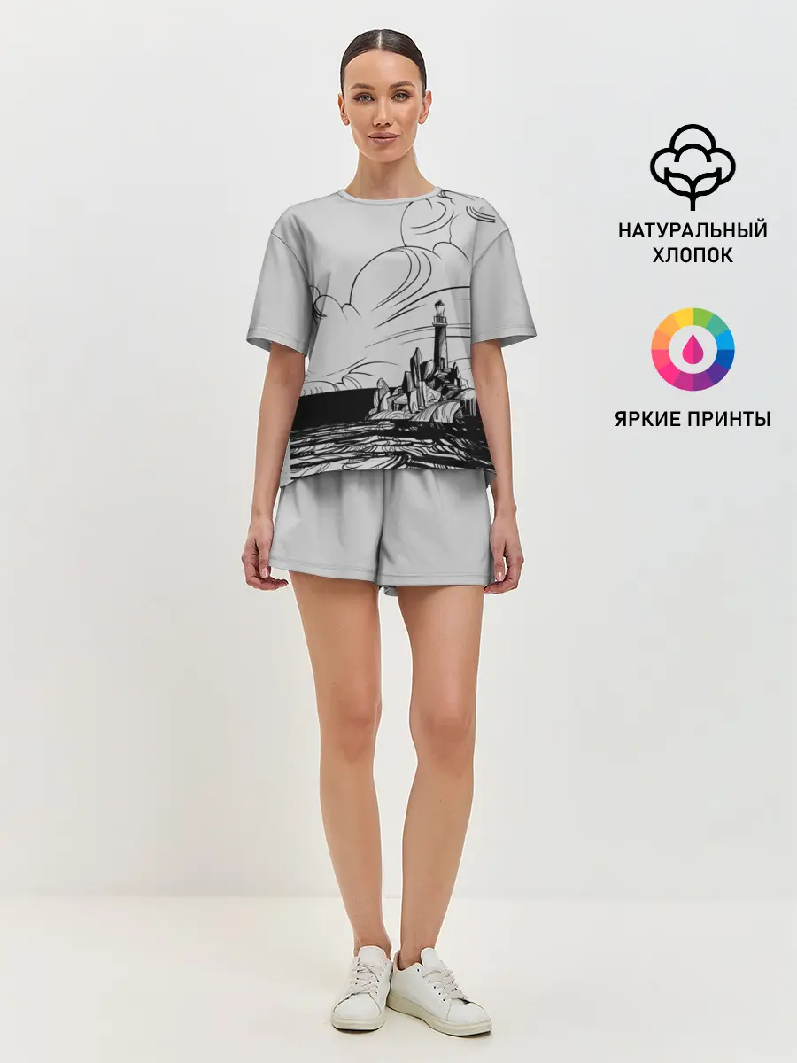 Женская пижама с шортами / Маяк