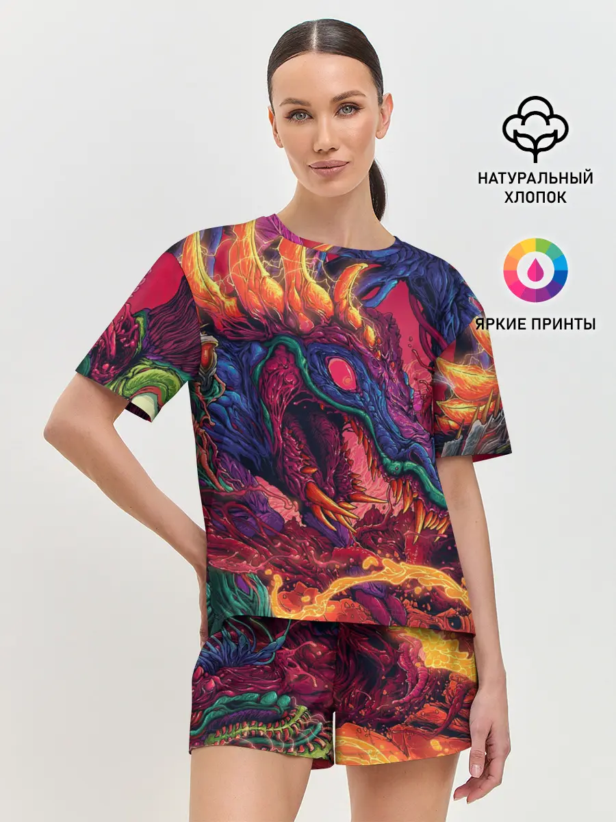 Женская пижама с шортами / HYPER BEAST | СКОРОСТНОЙ ЗВЕРЬ