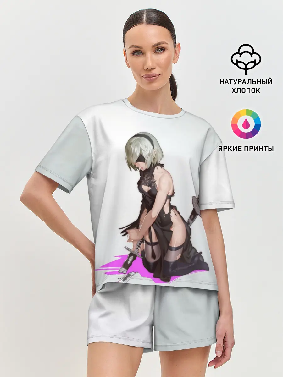 Женская пижама с шортами / NIER AUTOMATA / 2B