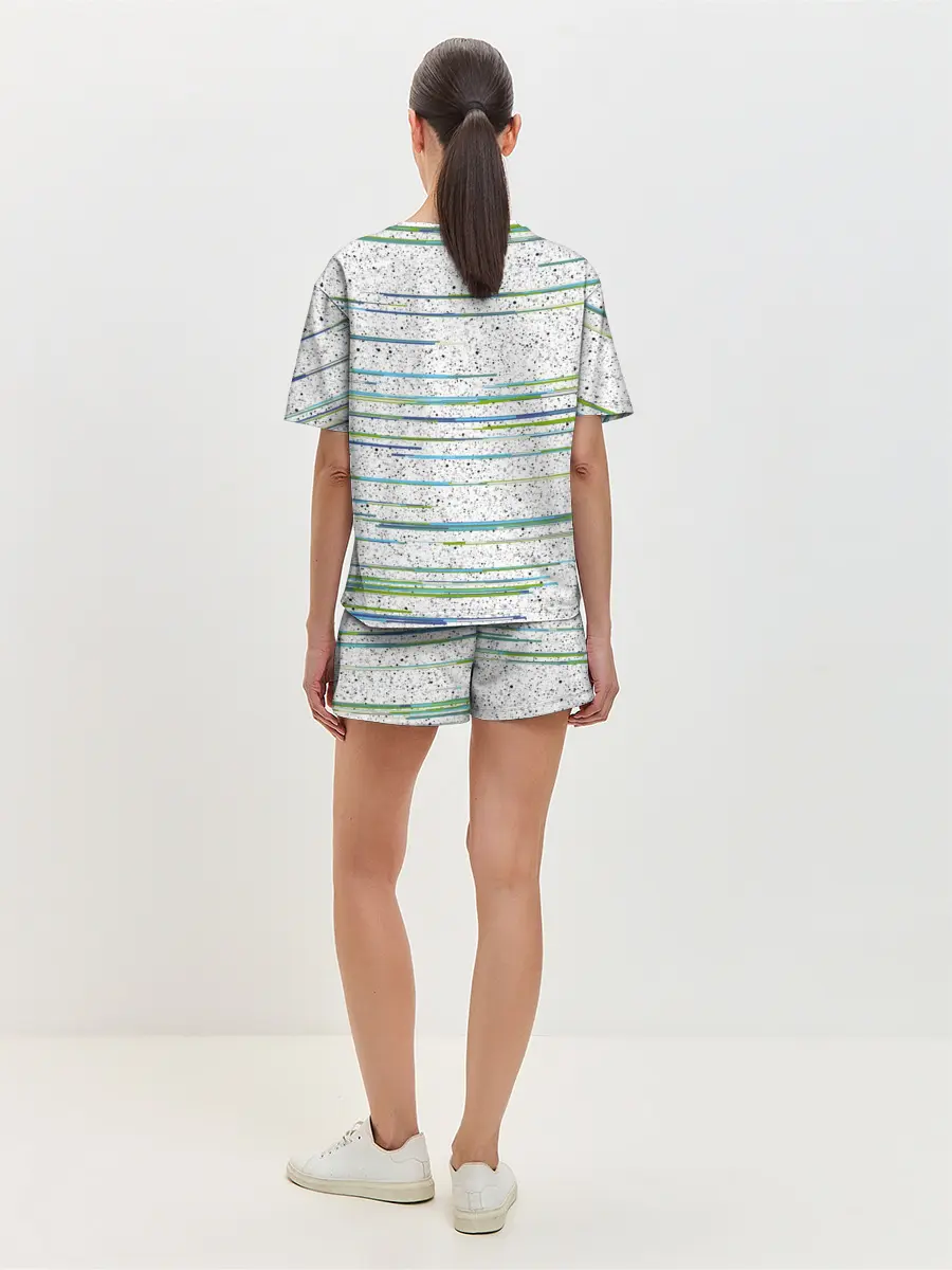 Женская пижама с шортами / Абстракция