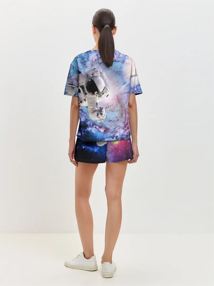 Женская пижама с шортами / Космонавт