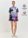 Женская пижама с шортами / Космонавт