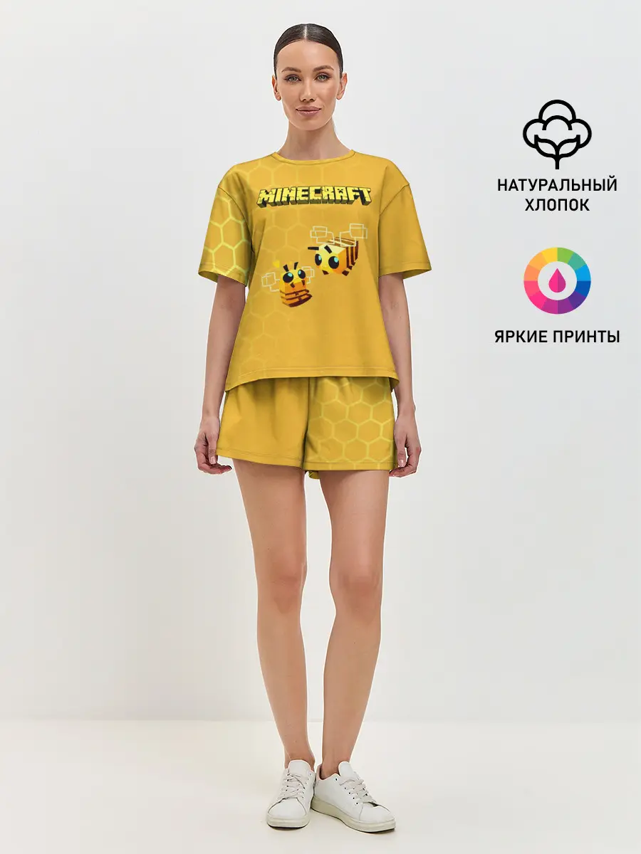 Женская пижама с шортами / Minecraft