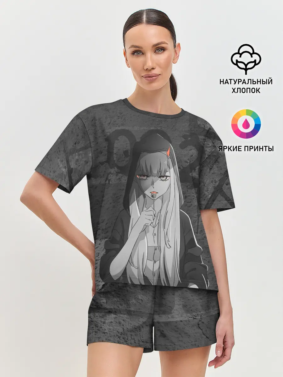 Женская пижама с шортами / Zero Two Меланхолия