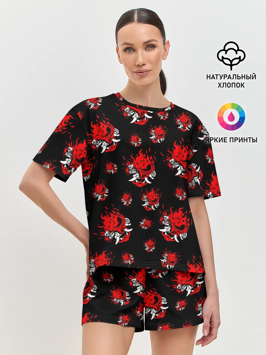Женская пижама с шортами / SAMURAI 2077 PATTERN