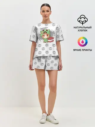 Женская пижама с шортами / Minecraft