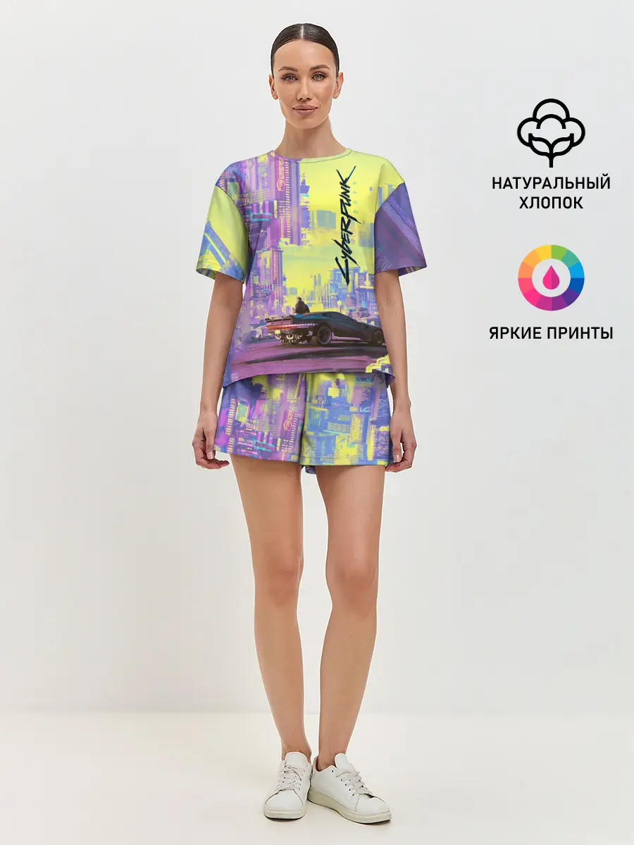 Женская пижама с шортами / Cyberpunk 2077