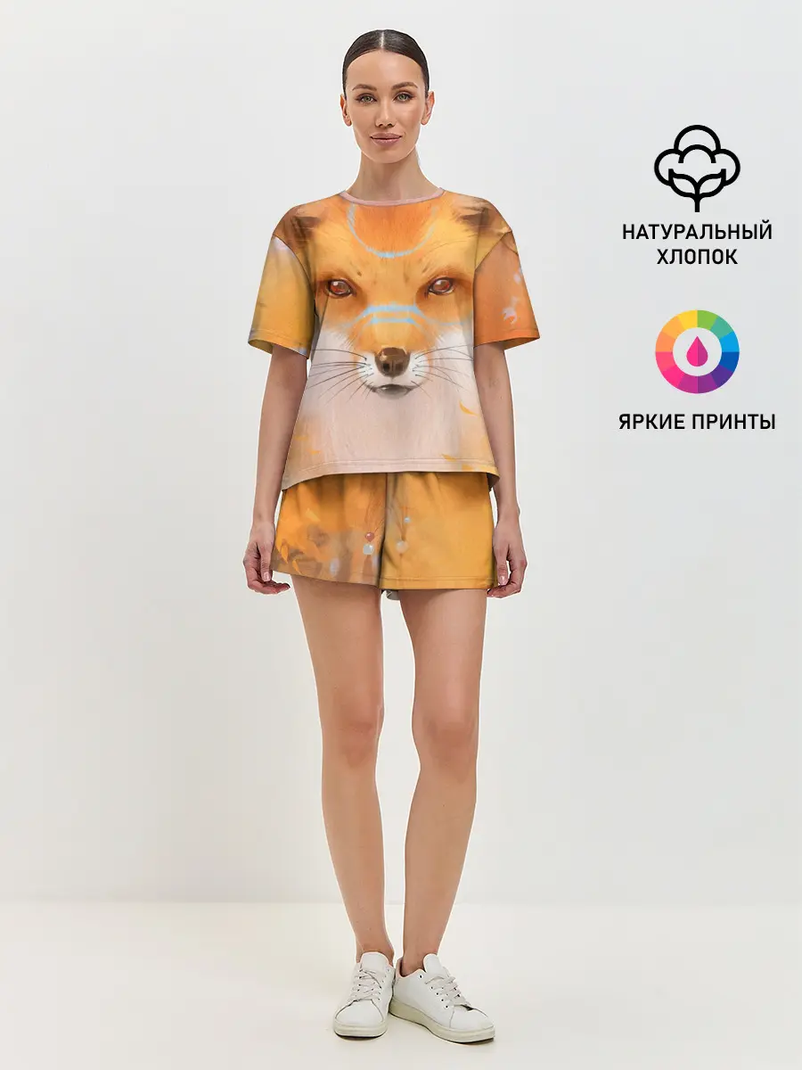 Женская пижама с шортами / Лиса