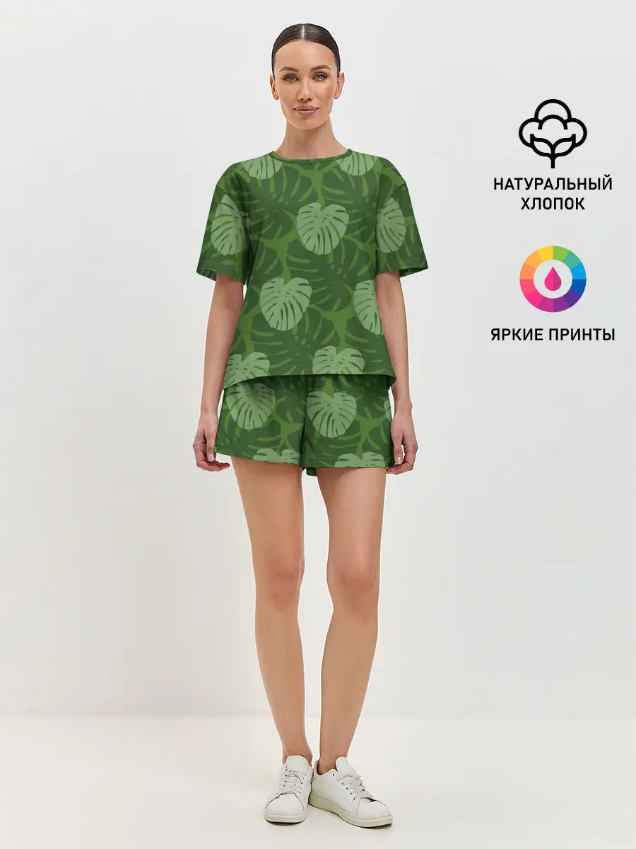 Женская пижама с шортами / Лист