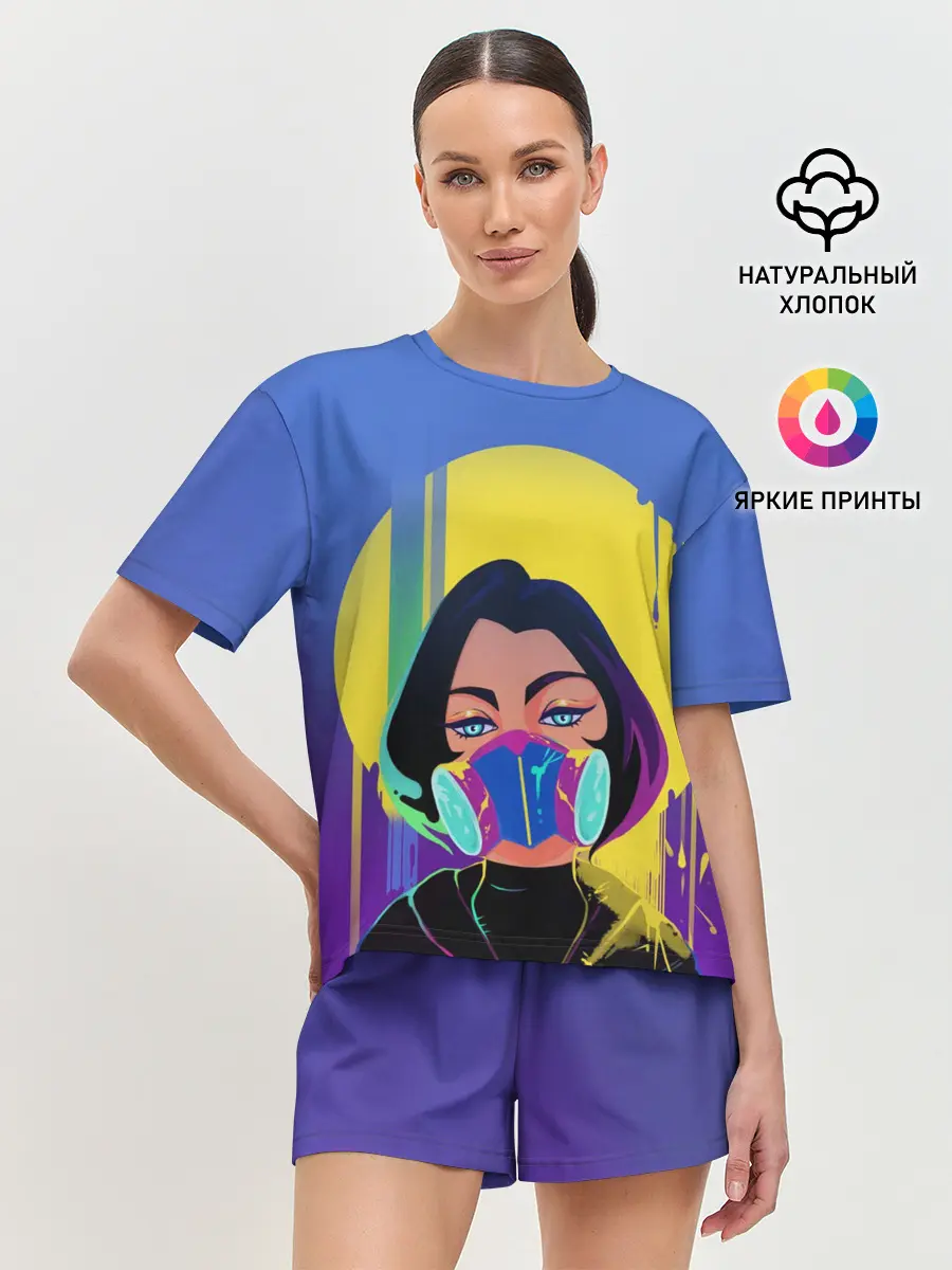 Женская пижама с шортами / AntiCorona