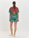 Женская пижама с шортами / Оперение зимородка