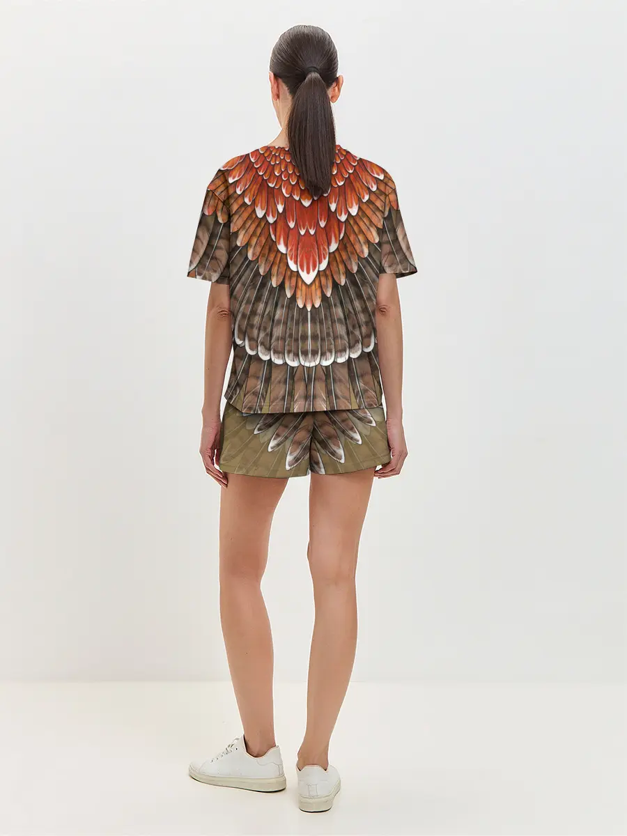 Женская пижама с шортами / оперение: орел