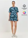 Женская пижама с шортами / Иксии не темно синем фоне