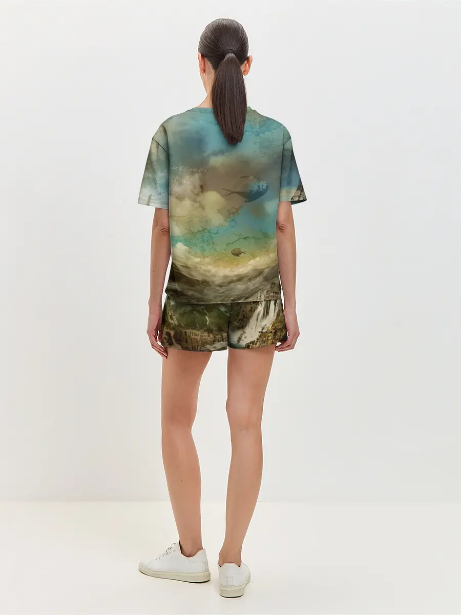 Женская пижама с шортами / Рыба-дирижабль