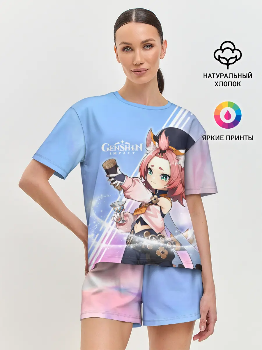 Женская пижама с шортами / Genshin Impact