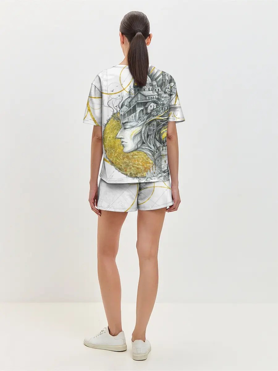 Женская пижама с шортами / Мечты города