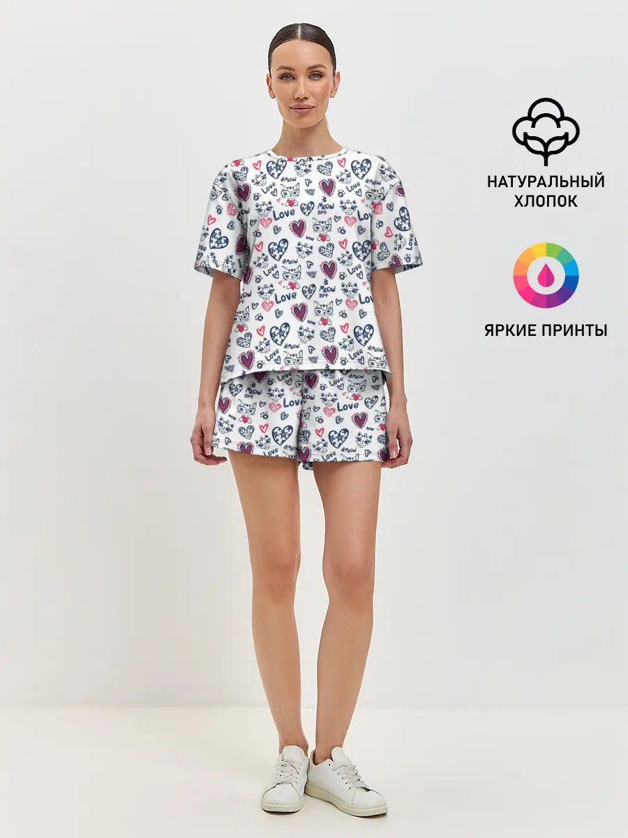Женская пижама с шортами / Love