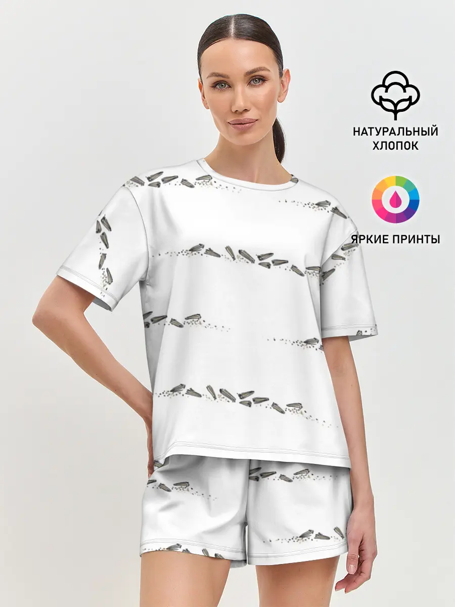 Женская пижама с шортами / Семечки