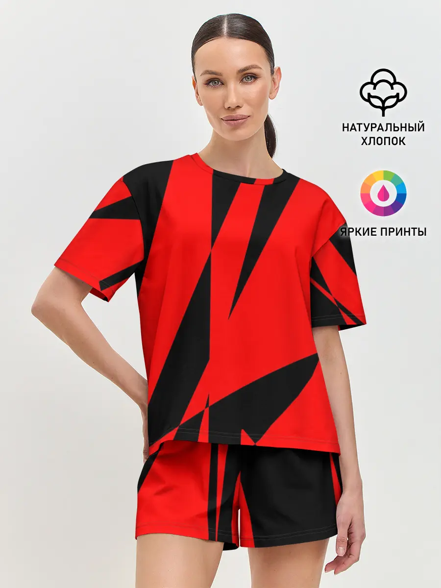 Женская пижама с шортами / Абстракция