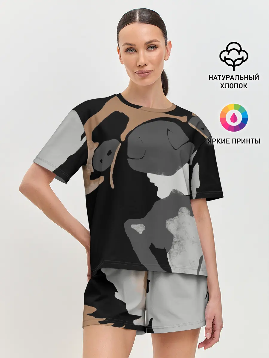 Женская пижама с шортами / Shiba Inu