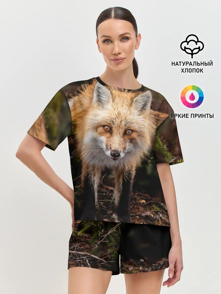 Женская пижама с шортами / Лиса