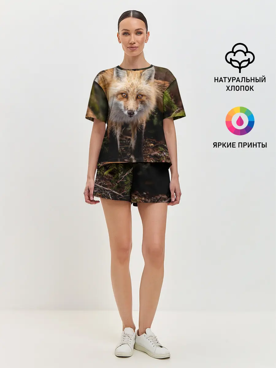 Женская пижама с шортами / Лиса