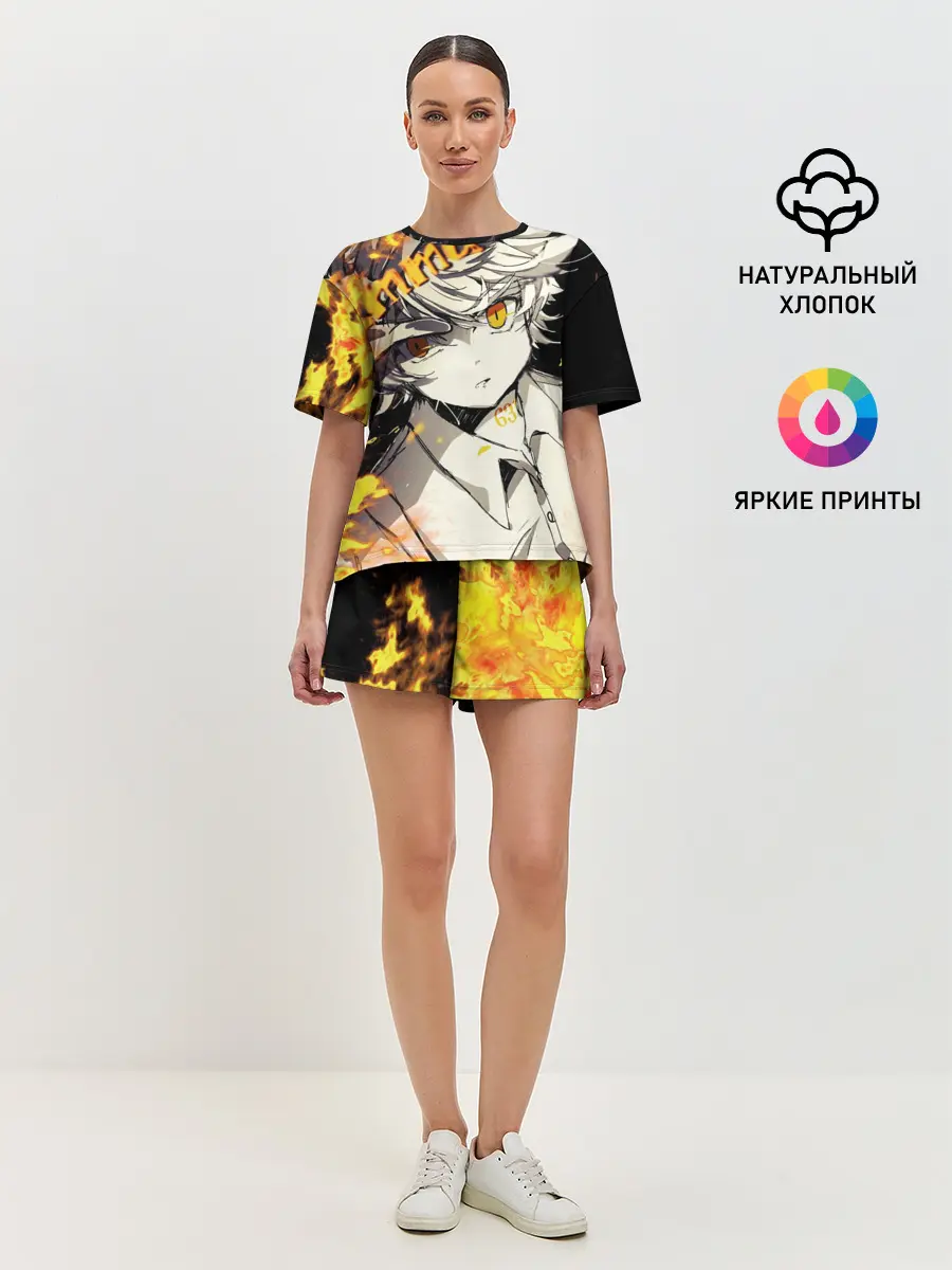 Женская пижама с шортами / Обещанный неверленд Emma