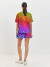 Женская пижама с шортами / Блестки радуги