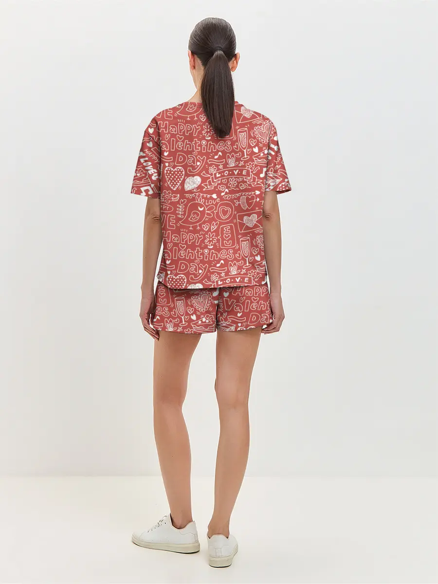 Женская пижама с шортами / Happy Valentines Day