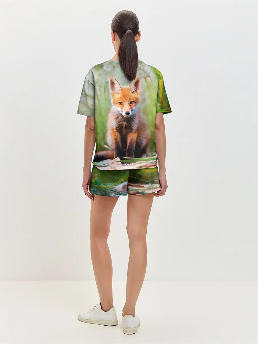 Женская пижама с шортами / Лисичка