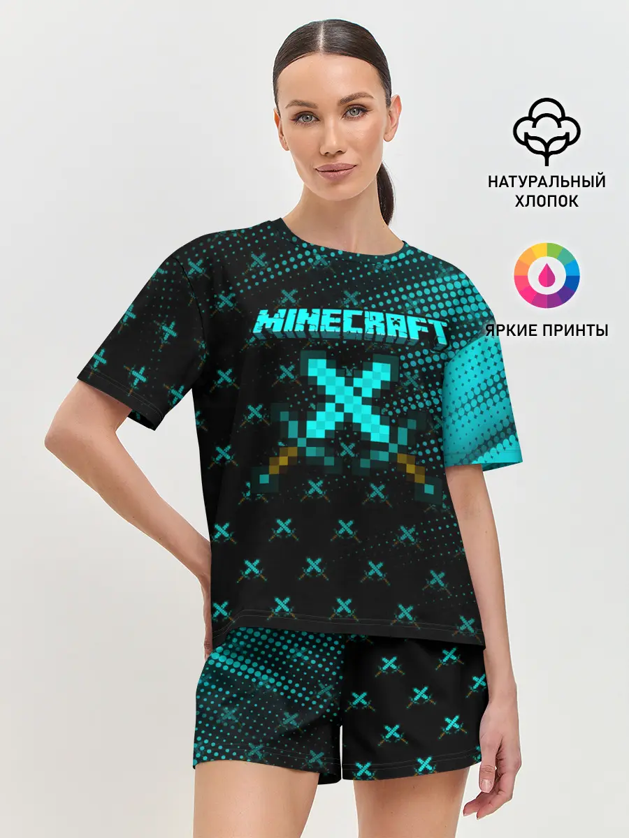 Женская пижама с шортами / Minecraft